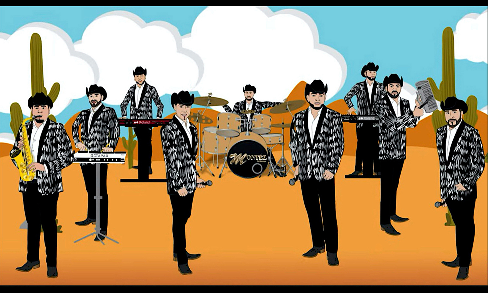 Animated characters from a music band Animated characters from a music band